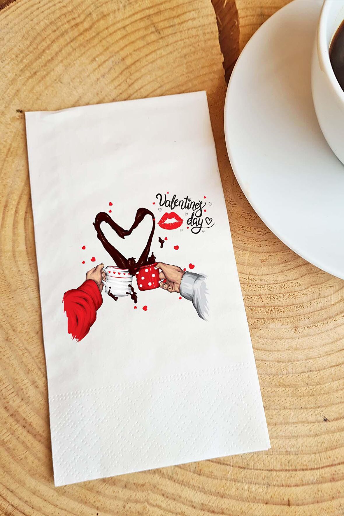 Sevgiliye Sunum Peçetesi Valentines Day Yazılı Sevgililer Günü Konuşan Kağıt Peçete