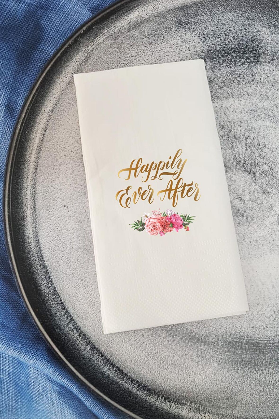 Sunum Peçetesi Happily Ever After  Konuşan Kağıt Peçete