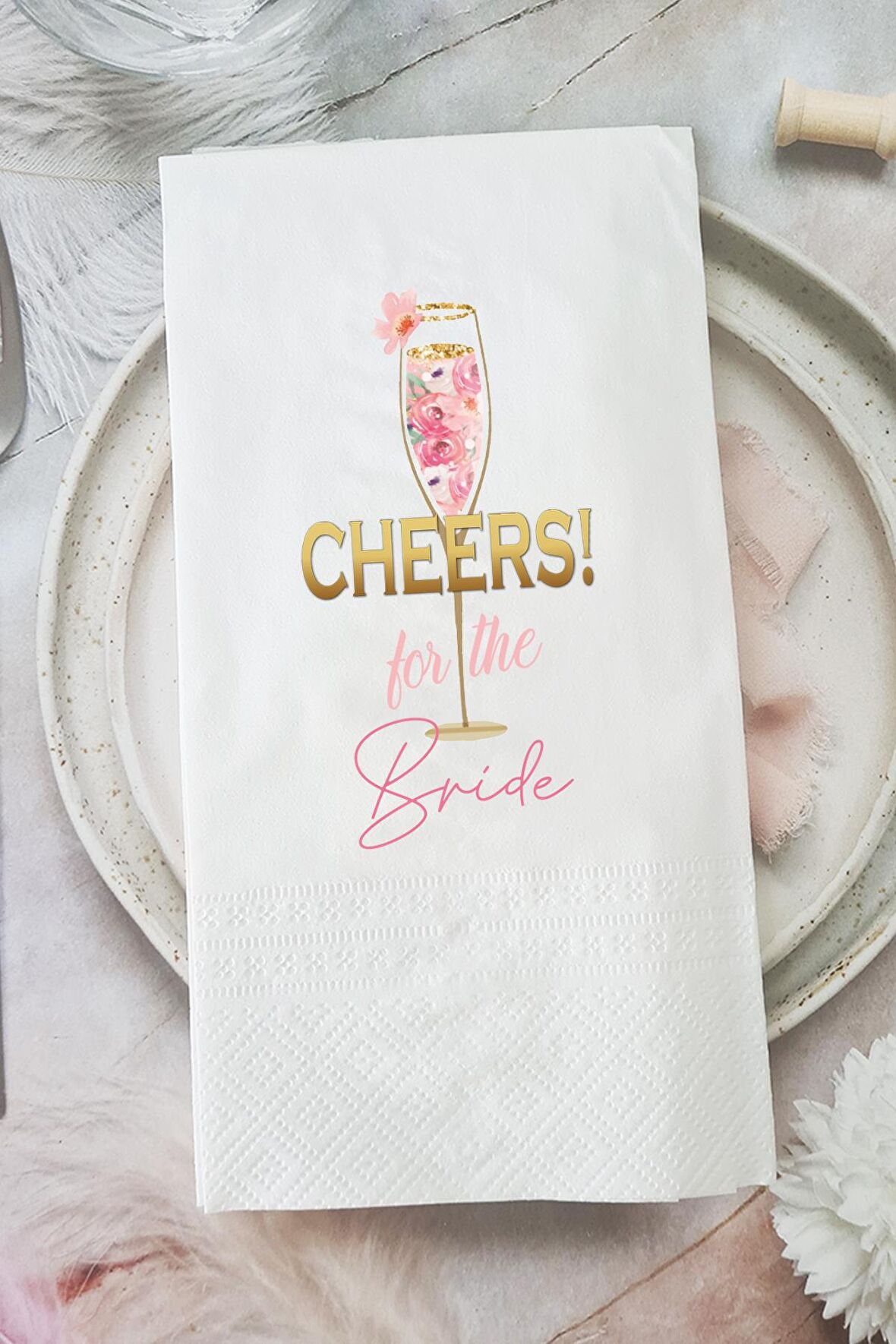 Cheers For The Bride Konuşan Peçete Sunum Peçetesi