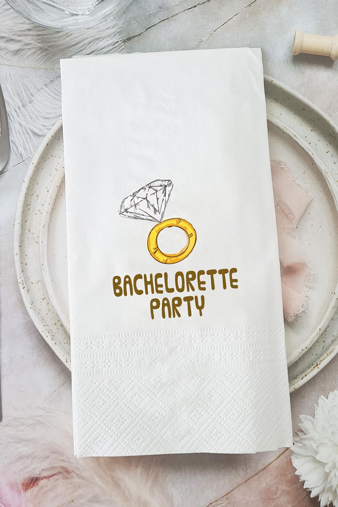 Tektaş Bachelorette Party Konuşan Peçete Sunum Peçetesi