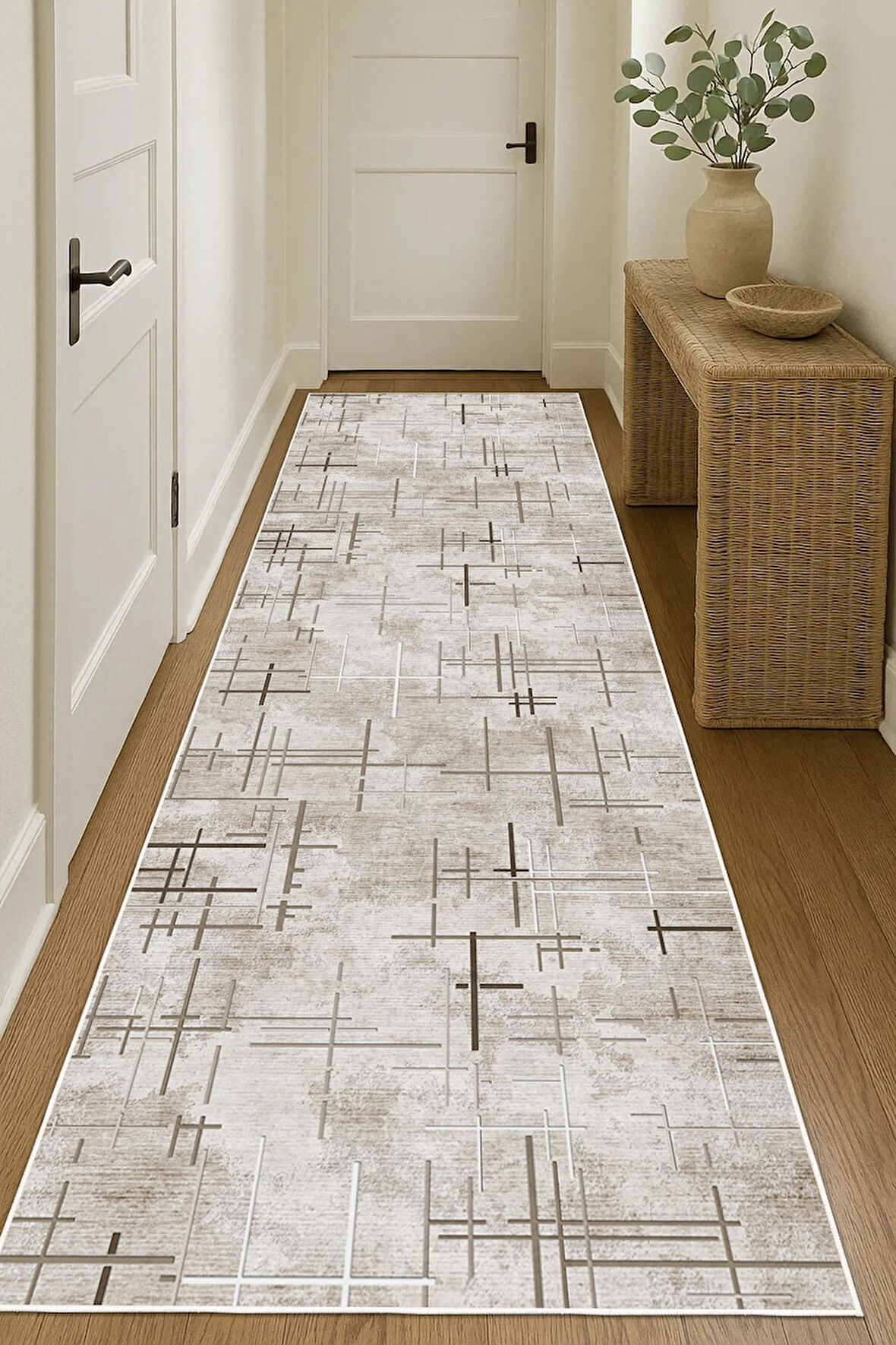 Dijital Baskılı Dekoratif Kaymaz Taban Yıkanabilir Kilim Yolluk Antre Hol Halısı Salon Halısı