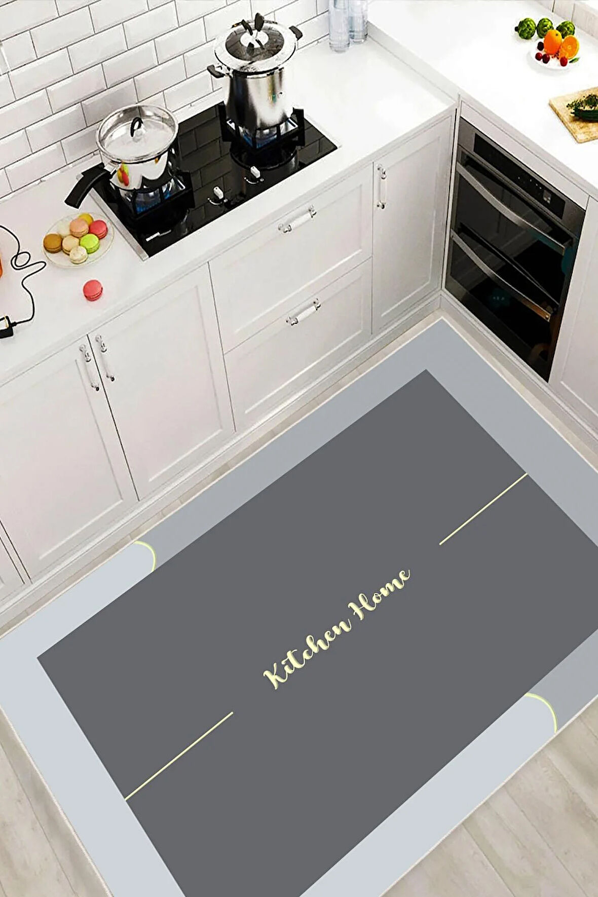 Dijital Baskılı Dekoratif Kaymaz Taban Yıkanabilir Kıtchen Home Halı Mutfak Halısı Yolluk Salon Halısı