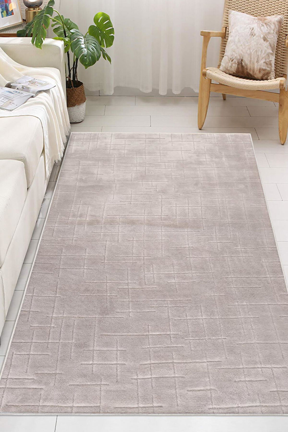 Yumuşak Dokulu İskandinav Dekoratif Kaymaz Taban Yıkanabilir Yolluk Antre Hol Halısı Salon Halısı