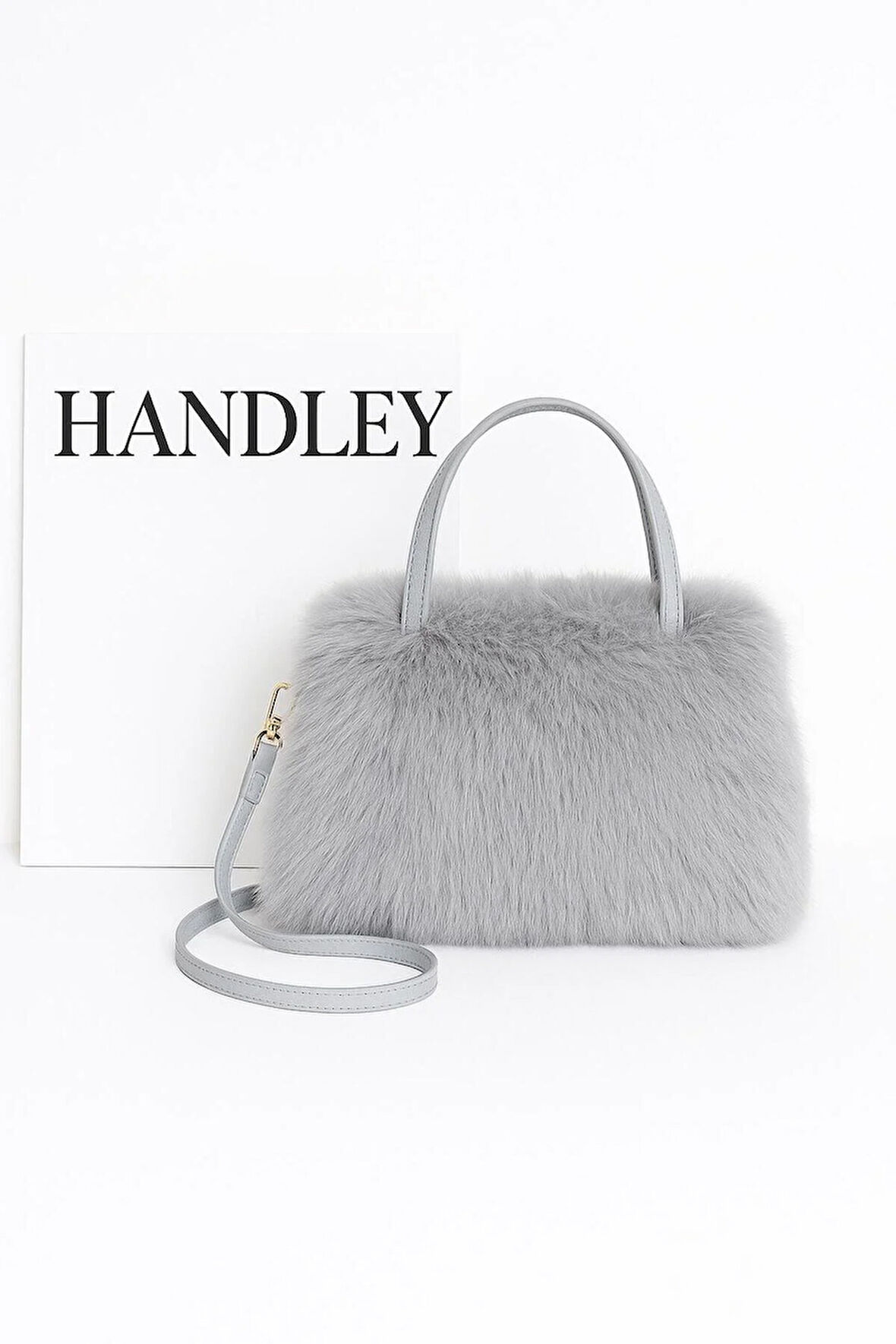 Lüks Peluş Mini El ve Omuz Çantası