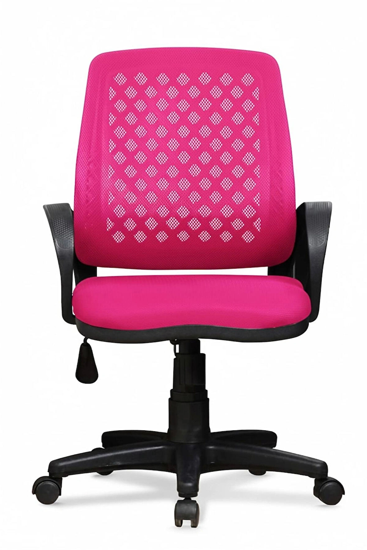 Arenzo Ev ve Ofis Çalışma Sandalyesi Bilgisayar ve Sekreter Koltuğu Petek Model Pembe