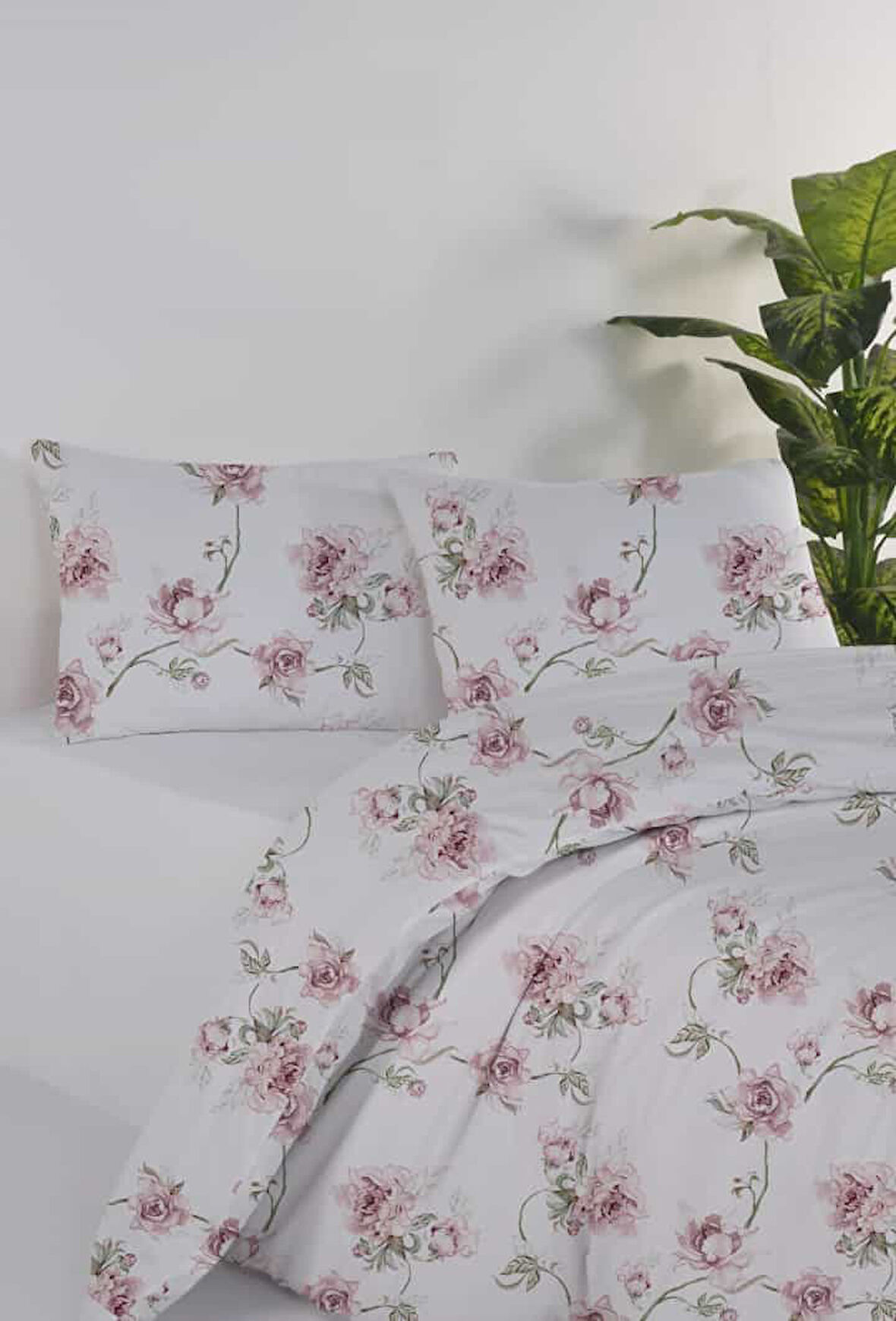 Percale Daphne Red %100 Pamuk 82 Tel 208TC Çift Kişilik Nevresim Seti