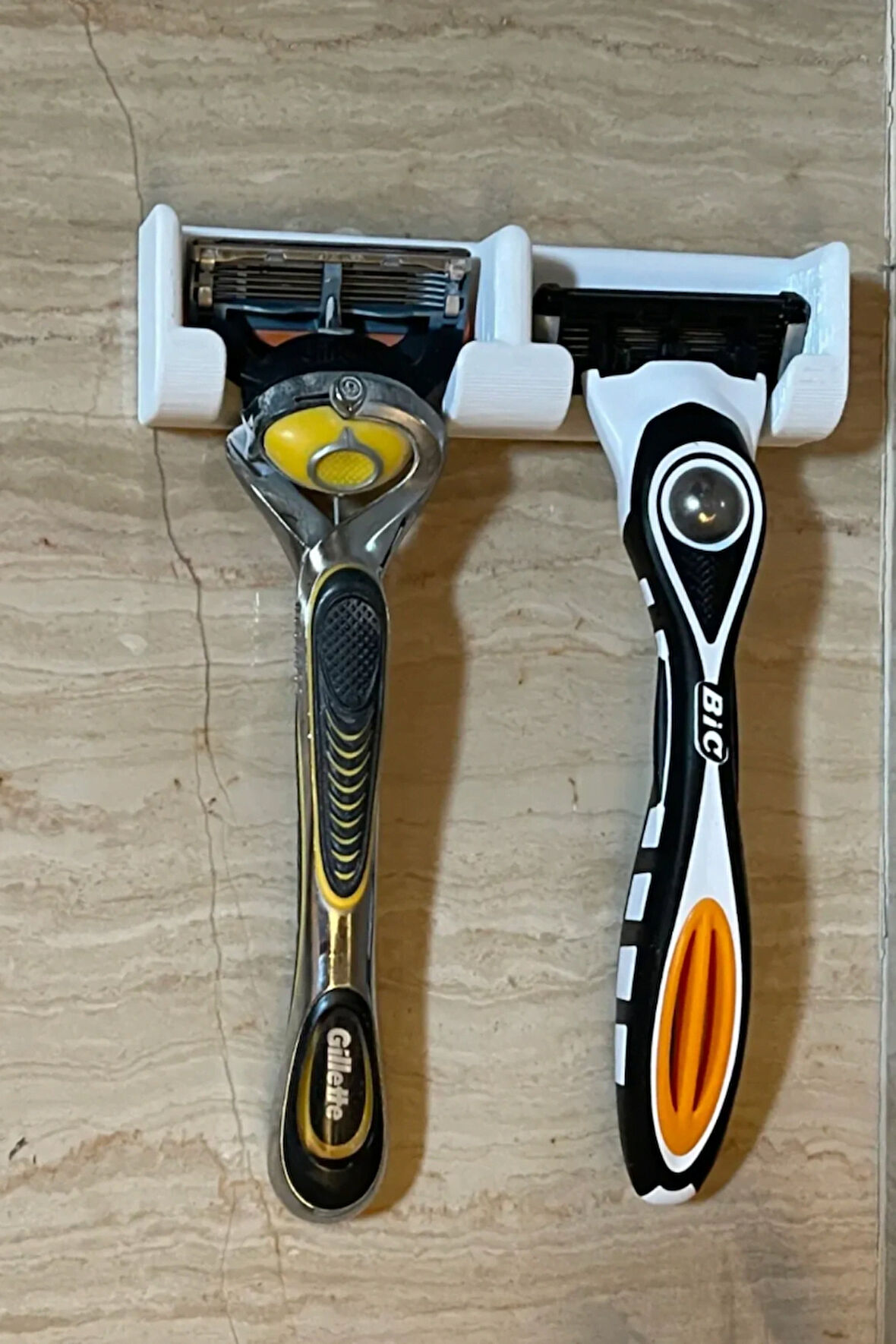 2'li Permatik Tutucu - Yapışkanlı Banyo Düzenleyici - Jilet Tutucu Aparat - Çok amaçlı Banyo Askısı