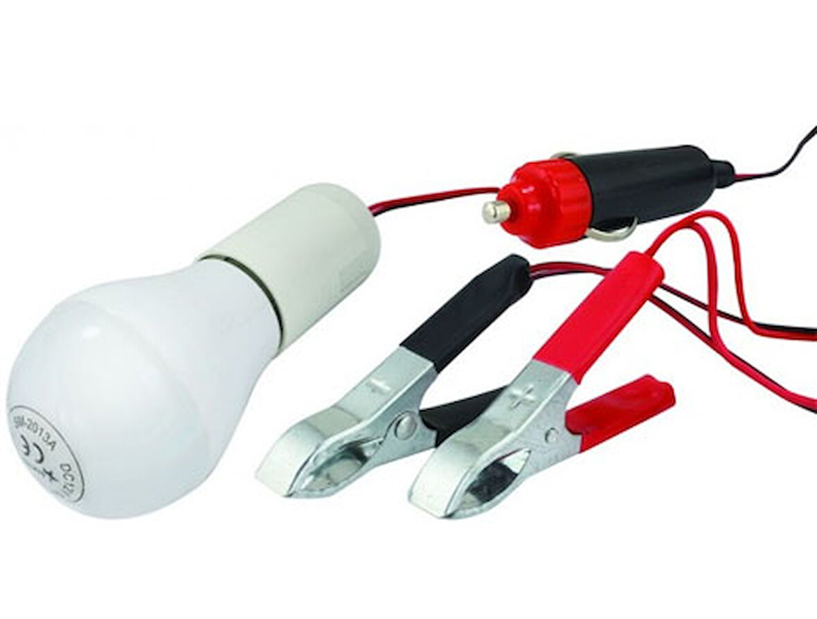 12 Volt Çok Amaçlı Oto Seyyar Lamba Fişli Ve Kıskaçlı