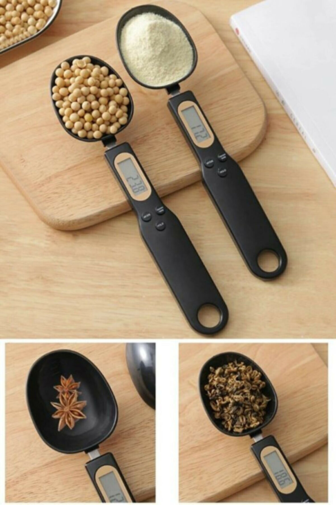 Dijital Mutfak Ölçüm Kaşığı - Lcd Ekran Hassas Mutfak Tartısı 500Gr./0.1 Gr.