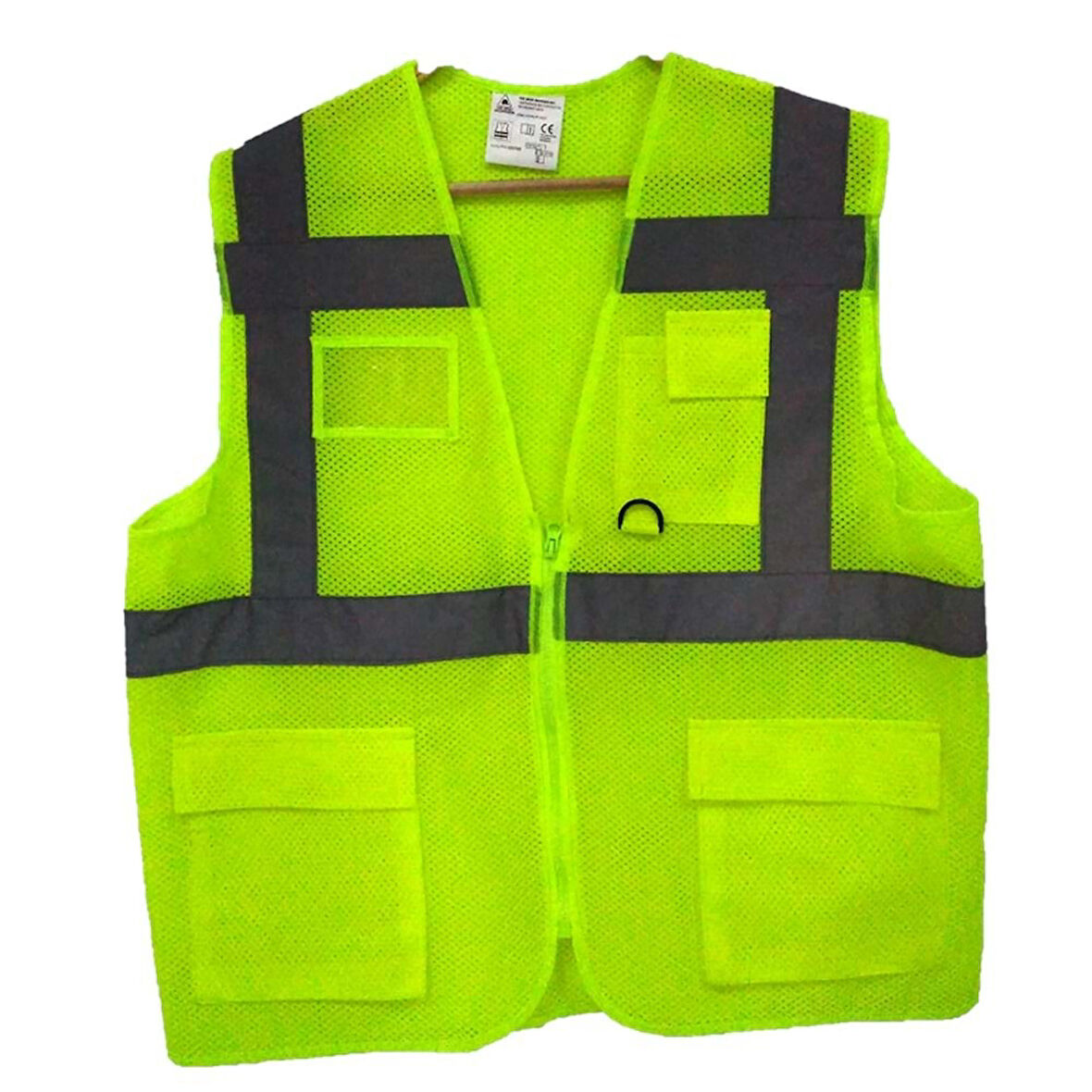 Fileli Cepli Reflektörlü İkaz Yeleği - Mühendis ( Xl Beden) - Sarı