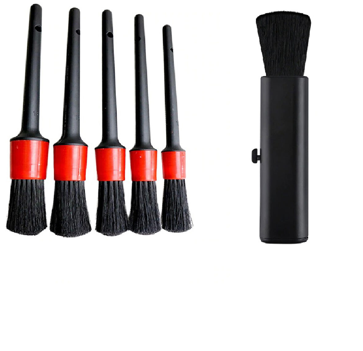 5+1 Parça Araç Detaylı Temizlik Fırçası İç Dış Motor Temizlik Fırça Seti