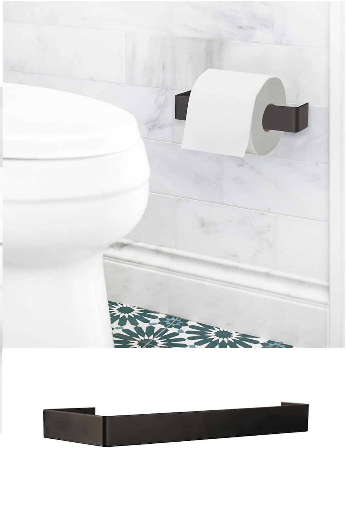 Mat Siyah Tuvalet Kağıdı Tutucu Askısı Wc Kağıtlık Standı Tuvalet Kağıtlığı Yapışkanlı Vidalı