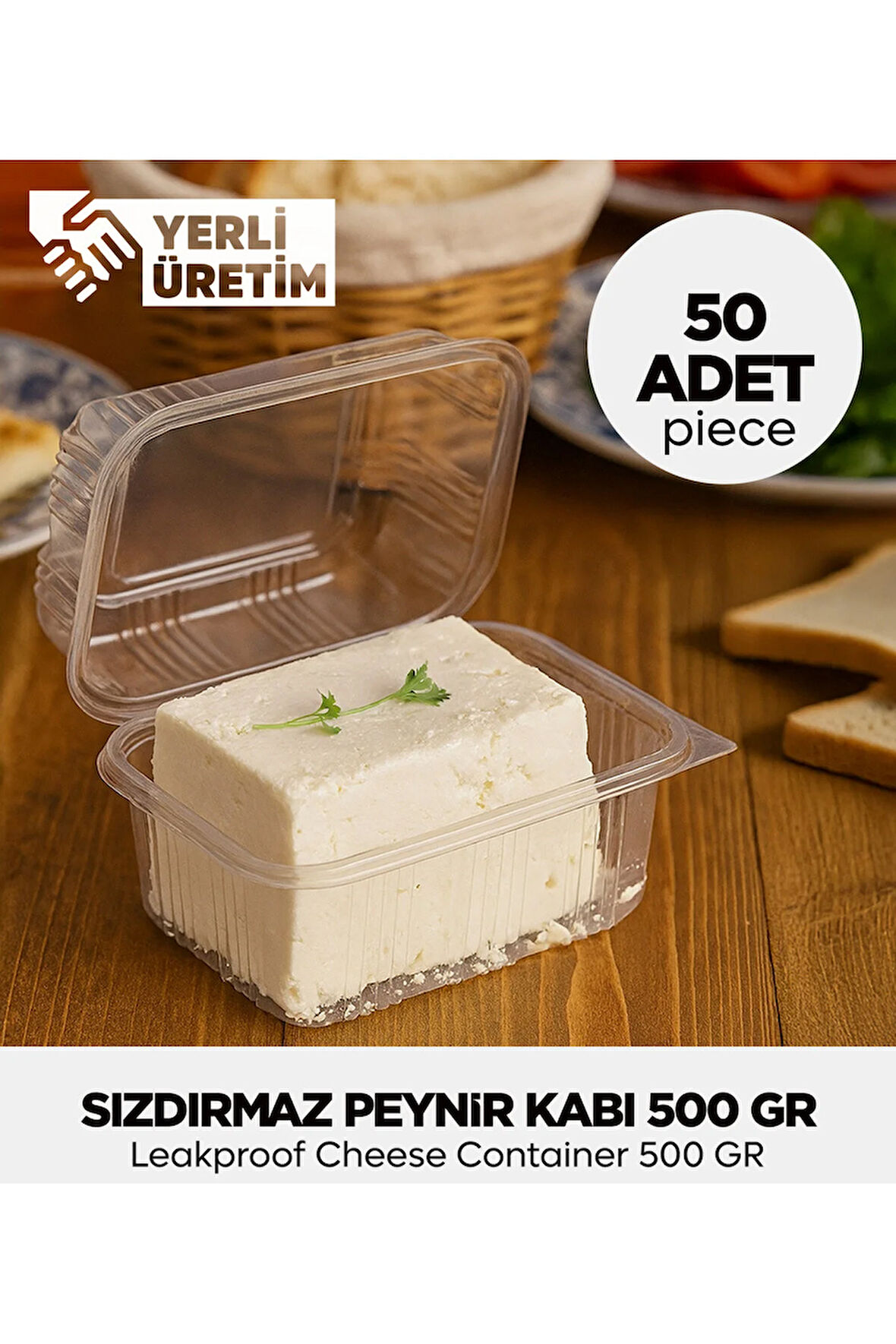Peynir Kabı 500 Gr – 50 Adet