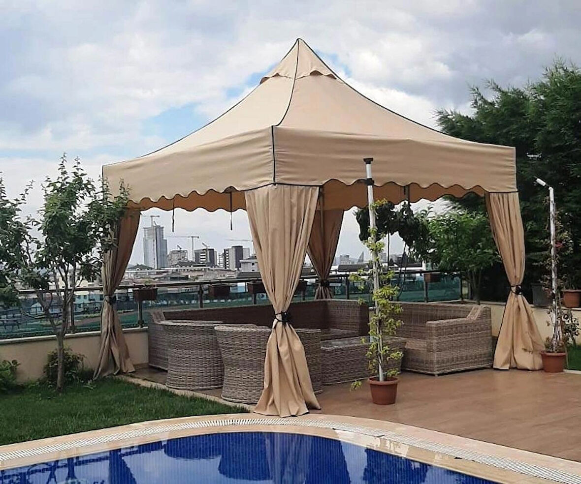 Bahçe Çadırı 3X3M Bahçe Çardağı Güneşlik Parti Çadırı Gölgelik Tente Gazebo
