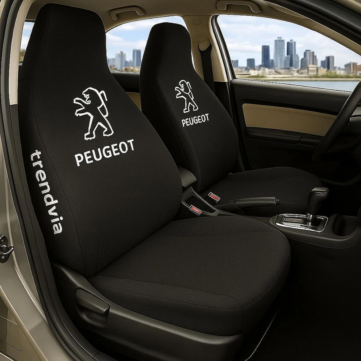 Peugeot Siyah Renk Ön ve Arka Koltuk Kılıfı Penye Servis Seti – Araba Koltuk Koruma