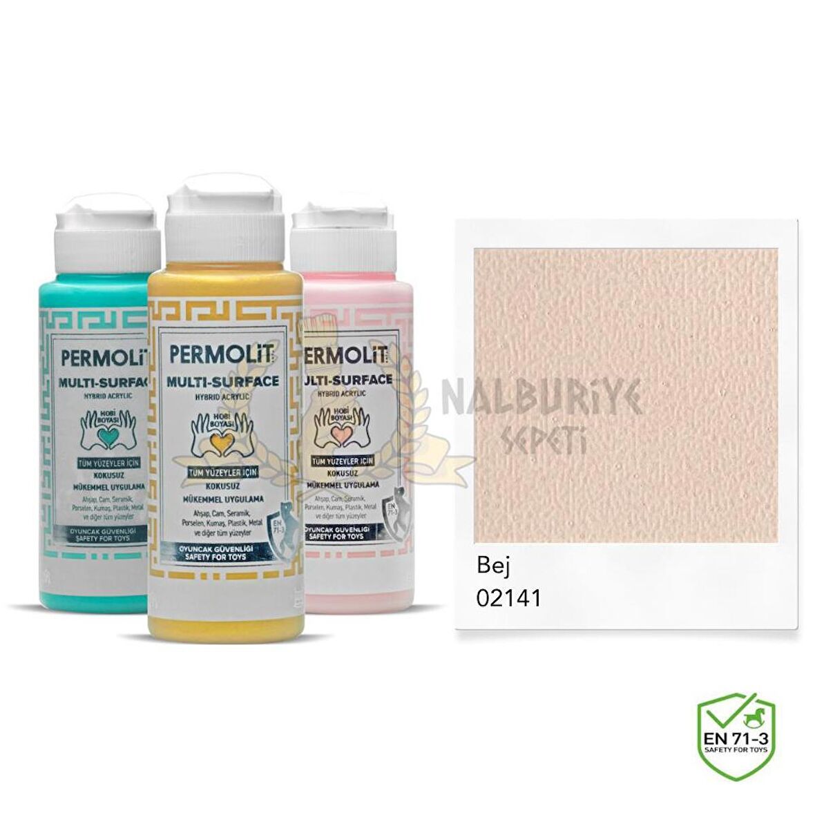 Permolit Multi Surface Akrilik Hobi Boyası BEJ 120 ml.