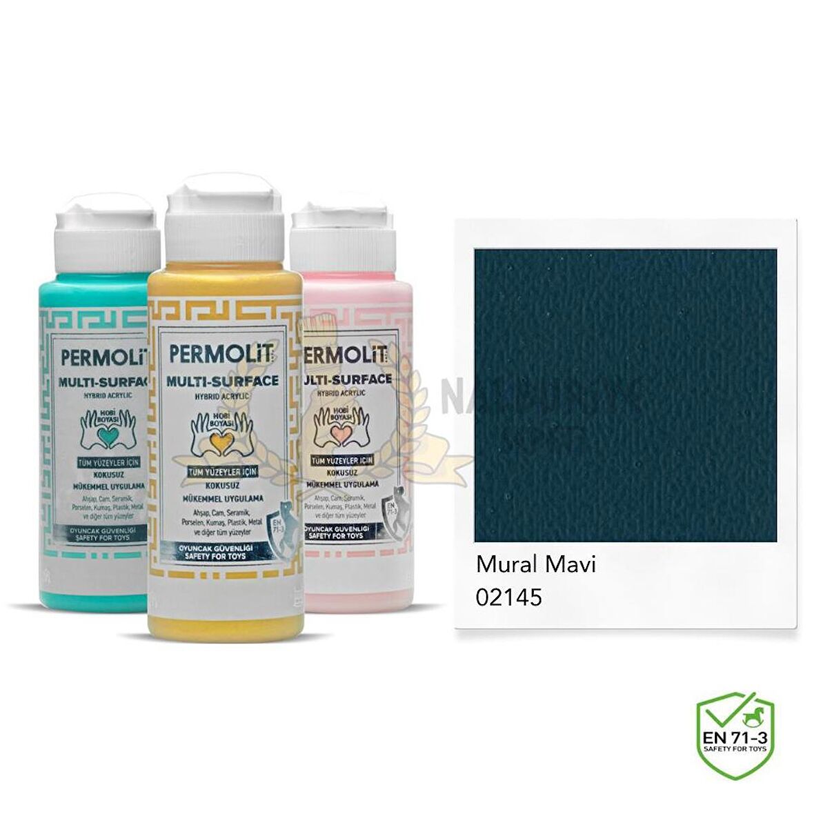 Permolit Multi Surface Akrilik Hobi Boyası MURAL MAVİ 120 ml.