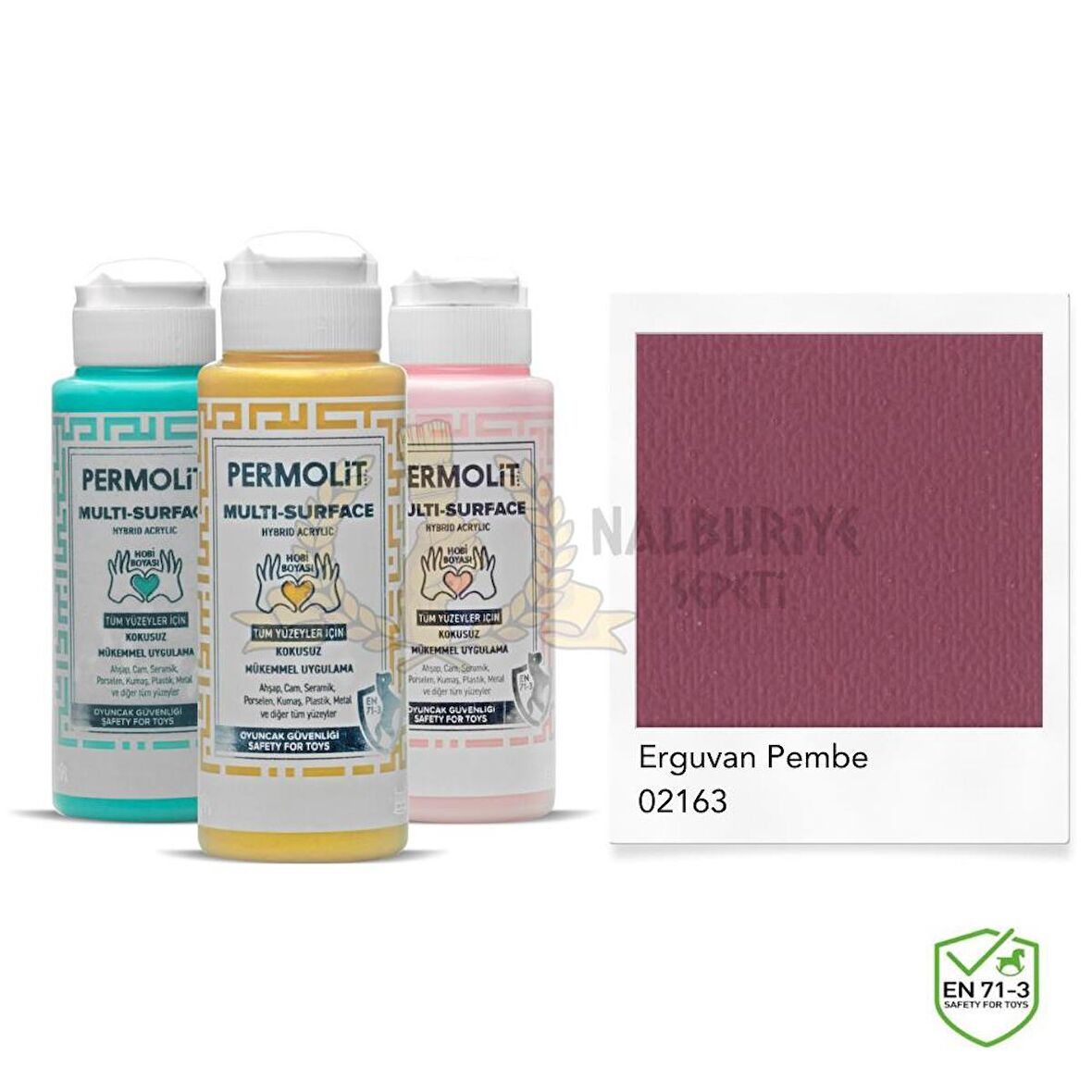 Permolit Multi Surface Akrilik Hobi Boyası ERGUVAN PEMBE 120 ml.