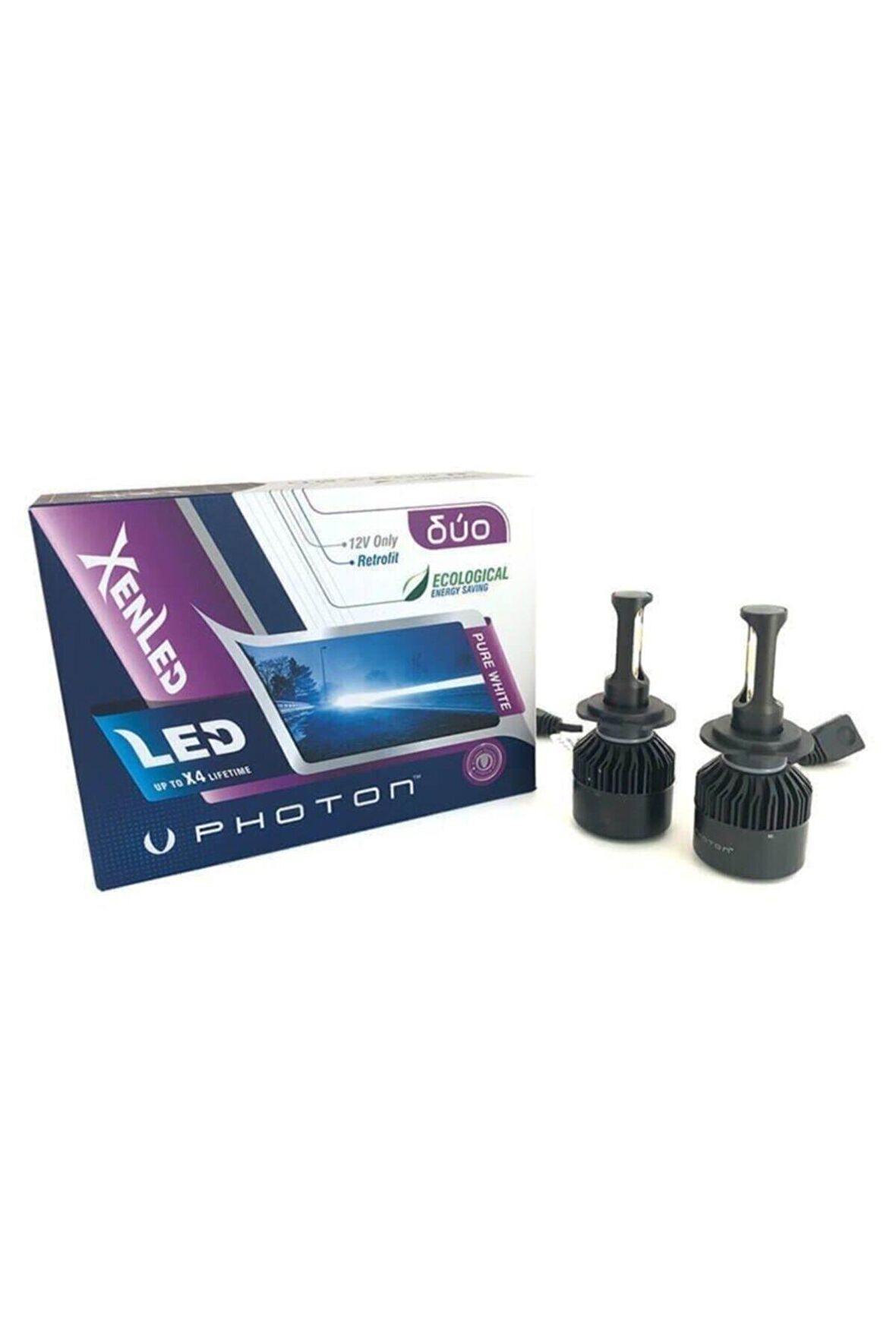 H4 Duo Led Xenon Şimşek Etkili Beyaz Zenon H4