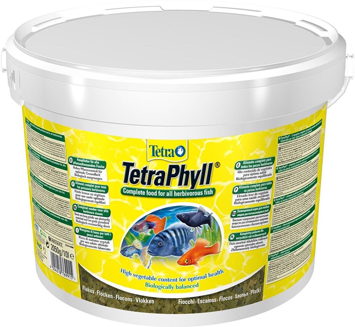 Tetra Phyll Flakes Vegetable Bitkisel Pul Yem 10 Lt/2050 Gram 