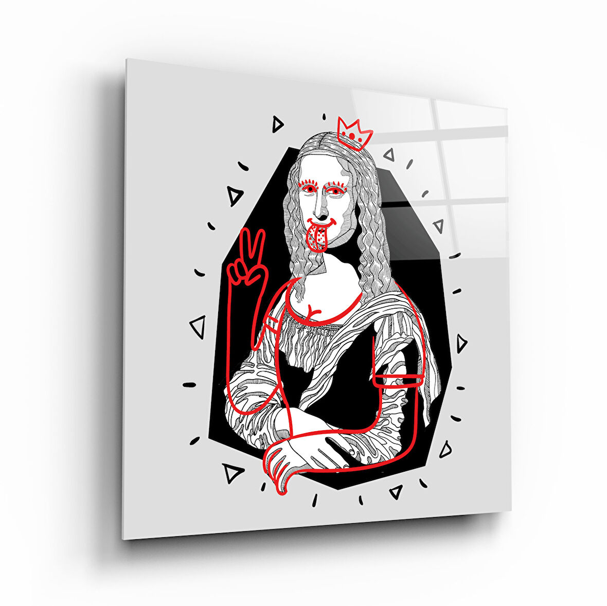 Mona Lisa Cam Tablo | Hediyelik, Dekoratif, Ofis, Mutfak 