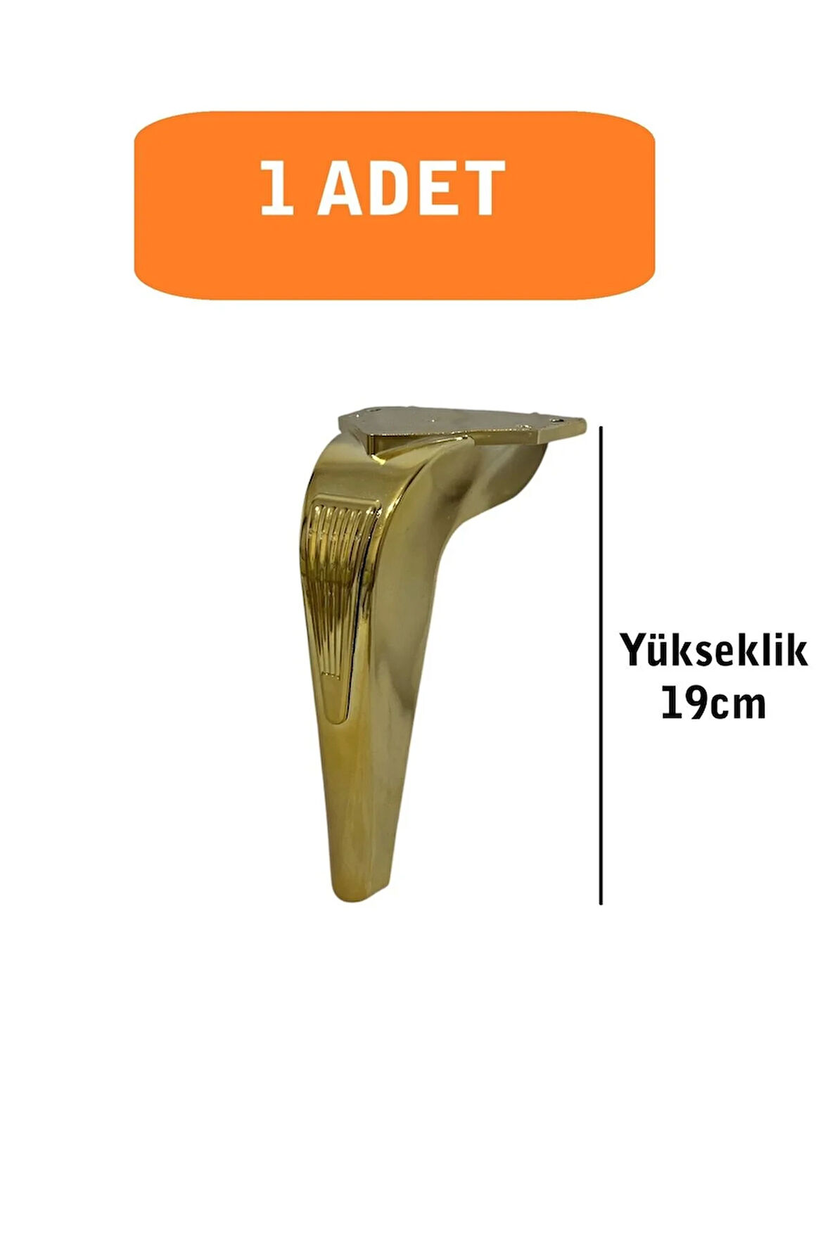 Kanepe Koltuk Tv Ünitesi Konsol Yükseltme Piton Model Plastik Ayak 19 Cm Gold Renk 1 Adet
