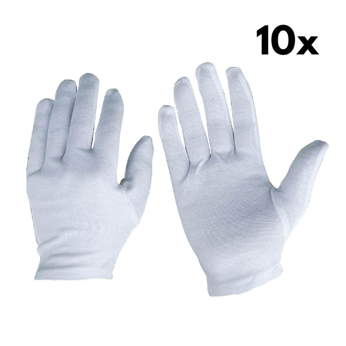 Unisex Beyaz 10 Çift Garson & Bando & Pandomim & Gösteri & Merasim Eldiveni