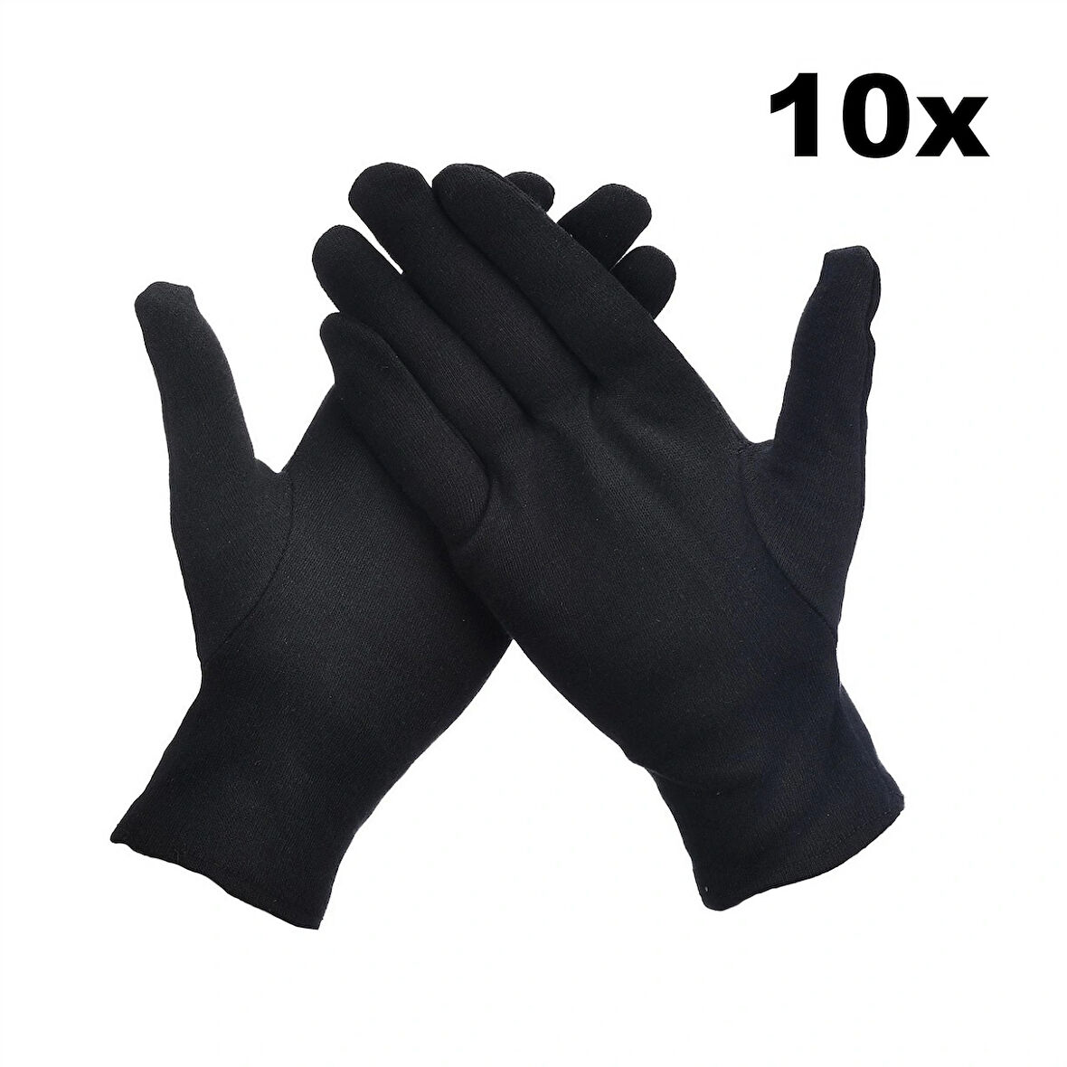 Unisex Siyah 10 Çift Garson & Bando & Pandomim & Gösteri & Merasim Eldiveni