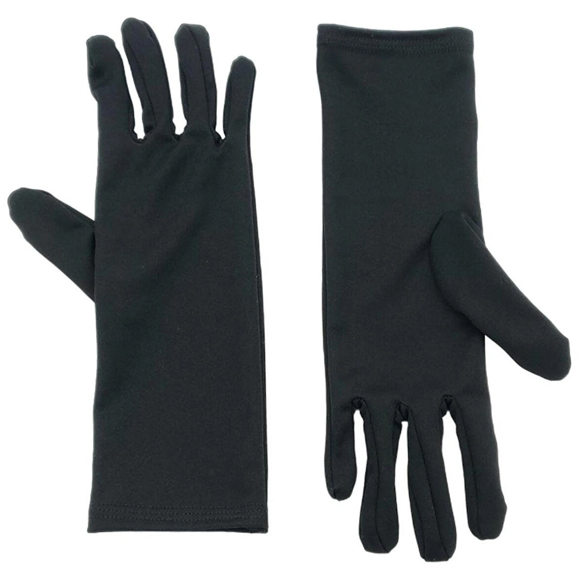 Siyah Uzun Çarşaf Tesettür Gösteri Merasim Tören Eldiveni Gloves