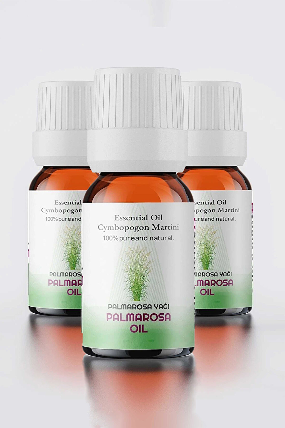 PROCLİS Palmarosa Yağı, Uçucu Yağ, Palmarosa Oil, Cymbopogon Martini 3x10 ml, 3'lü Set