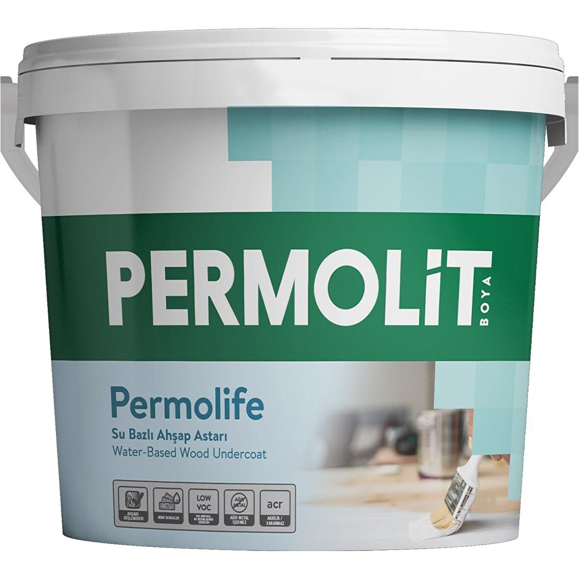 Permolit Permolife Su Bazlı Örtücü Ahşap Astarı - BEYAZ - 0.75 Lt.
