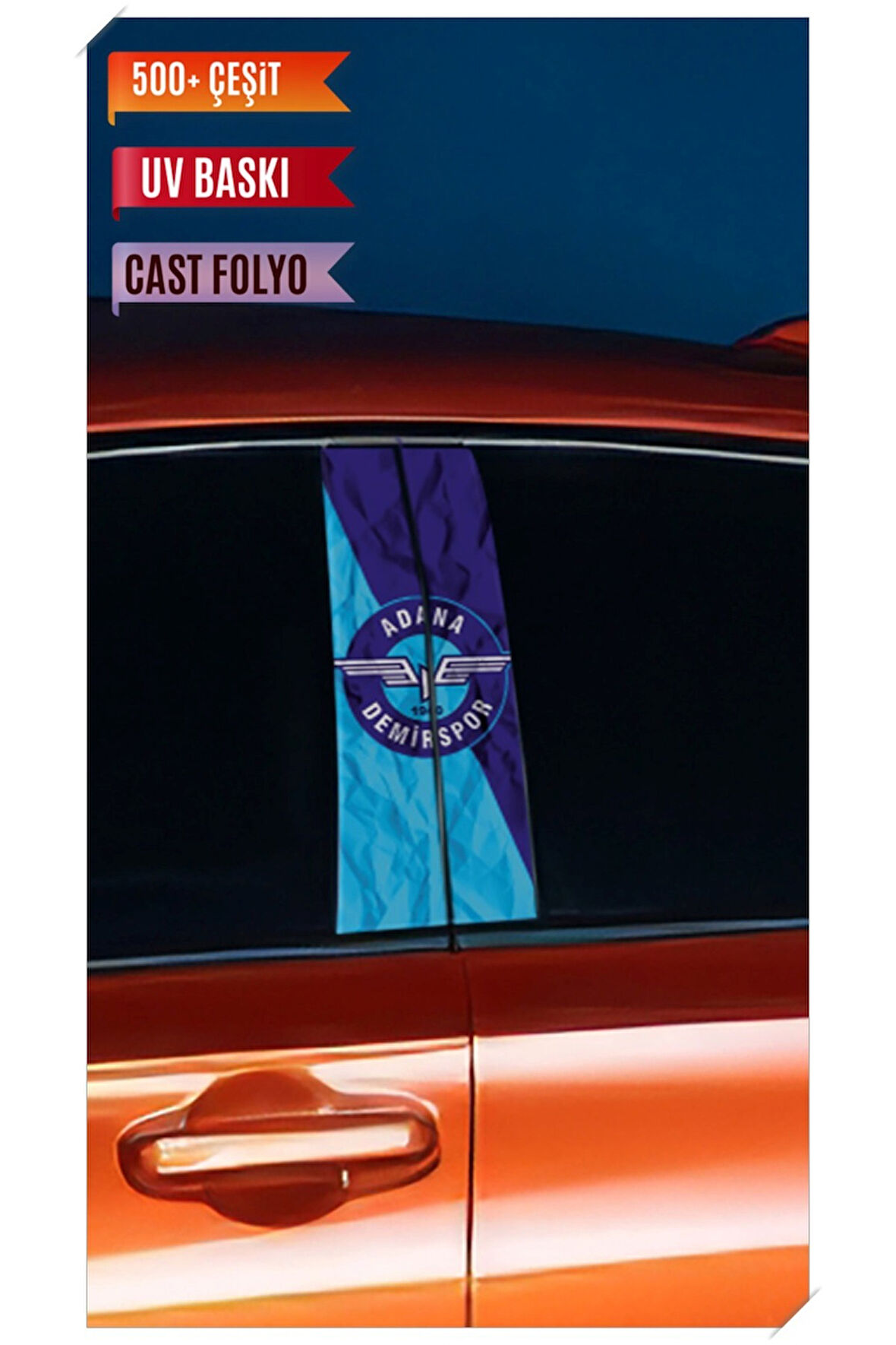 Araç Kapı Direk Kaplama Folyosu ADS Desenli (Sağ Sol Takım) (2 Adet) - 22x50 Cm