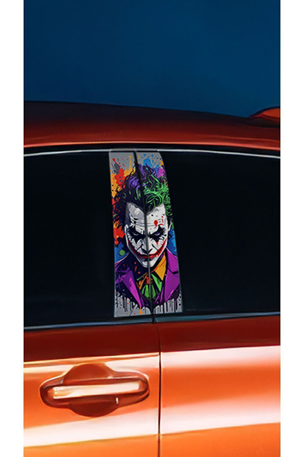 Araç Kapı Direk Kaplama Folyosu Joker Desenli (SAĞ SOL TAKIM) (2 ADET) - 22x50 Cm