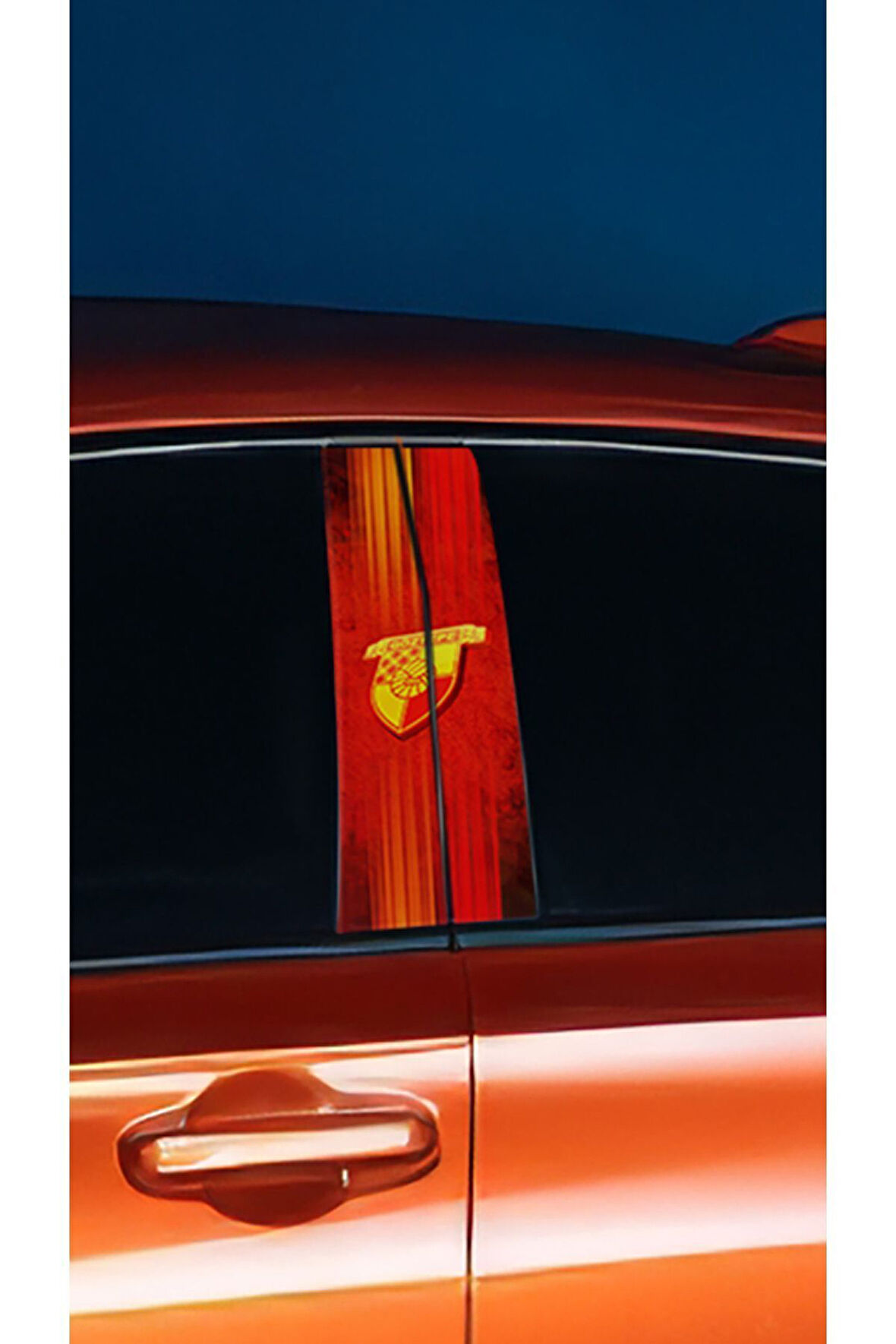 Araç Kapı Direk Kaplama Folyosu Göztepe Desenli (SAĞ SOL TAKIM) (2 ADET) - 22x50 Cm