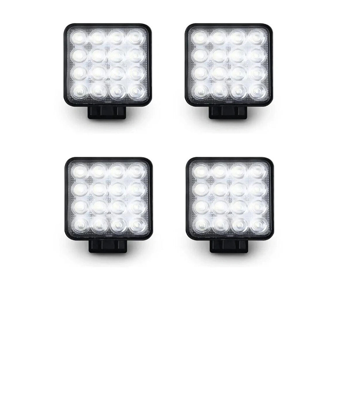 Point Off Road Sis Farı Çalışma Lambası 16 Led Kare Su Geçirmez 48w 4 Adet