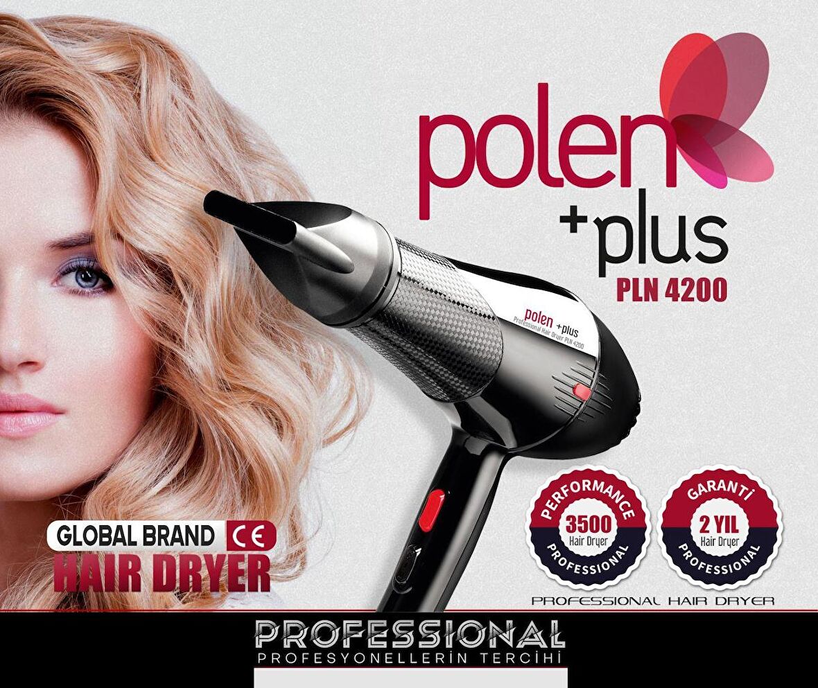 PolenPlus Turbo 4200 Prof. Fön Makinesi | Saç Kurutma Makinesi