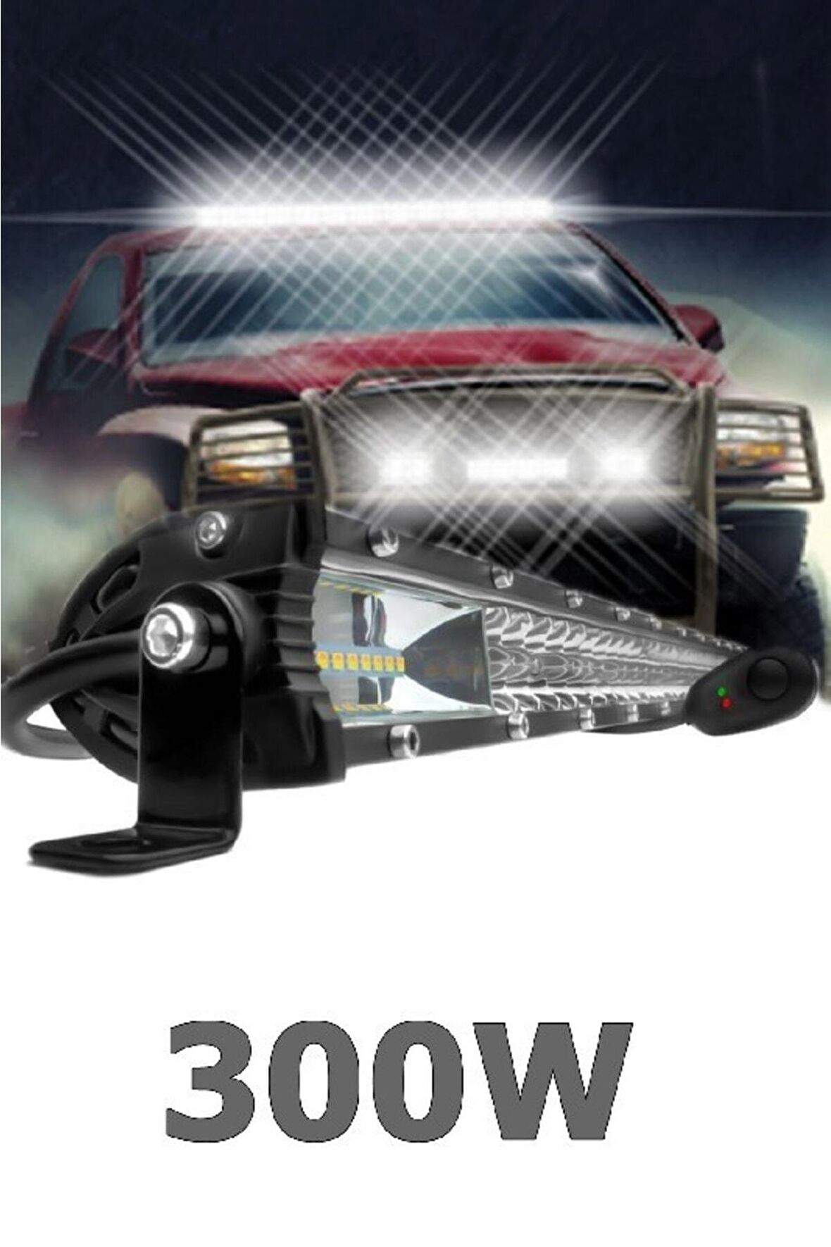 Point Off Road Led Bar 300w Çift Sıra 82cm Turuncu Beyaz Led