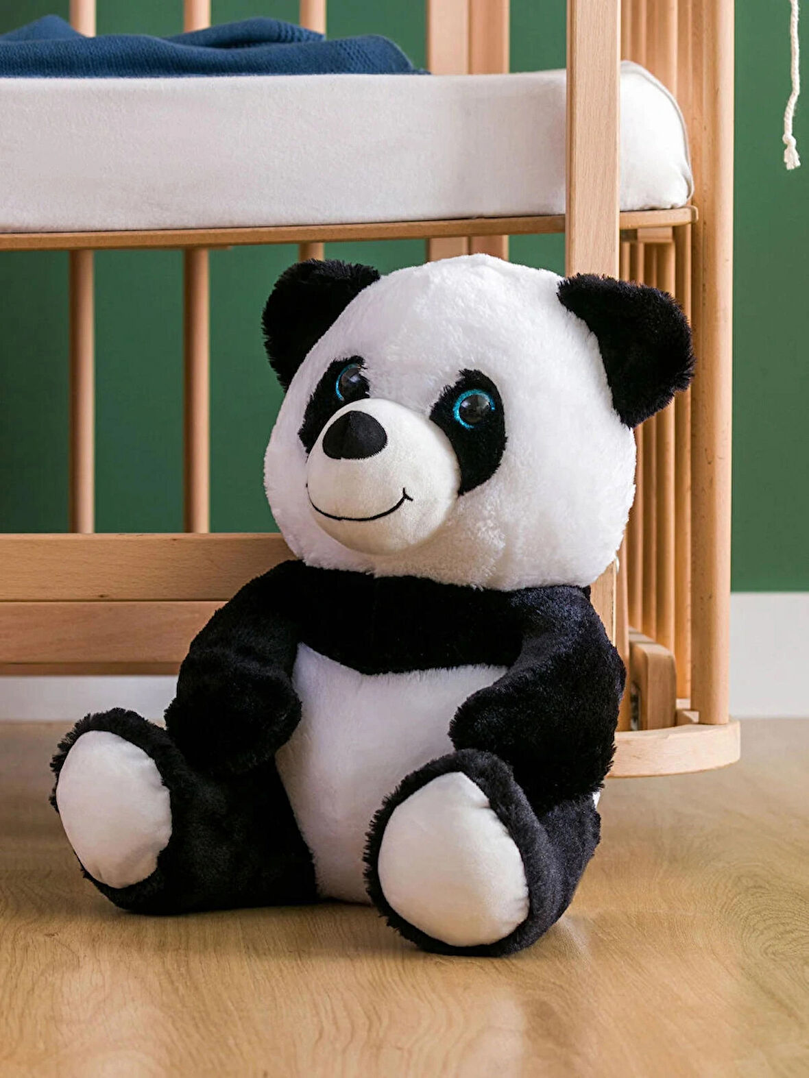 Siyah Beyaz Renk Sevimli Peluş Panda 45 Cm