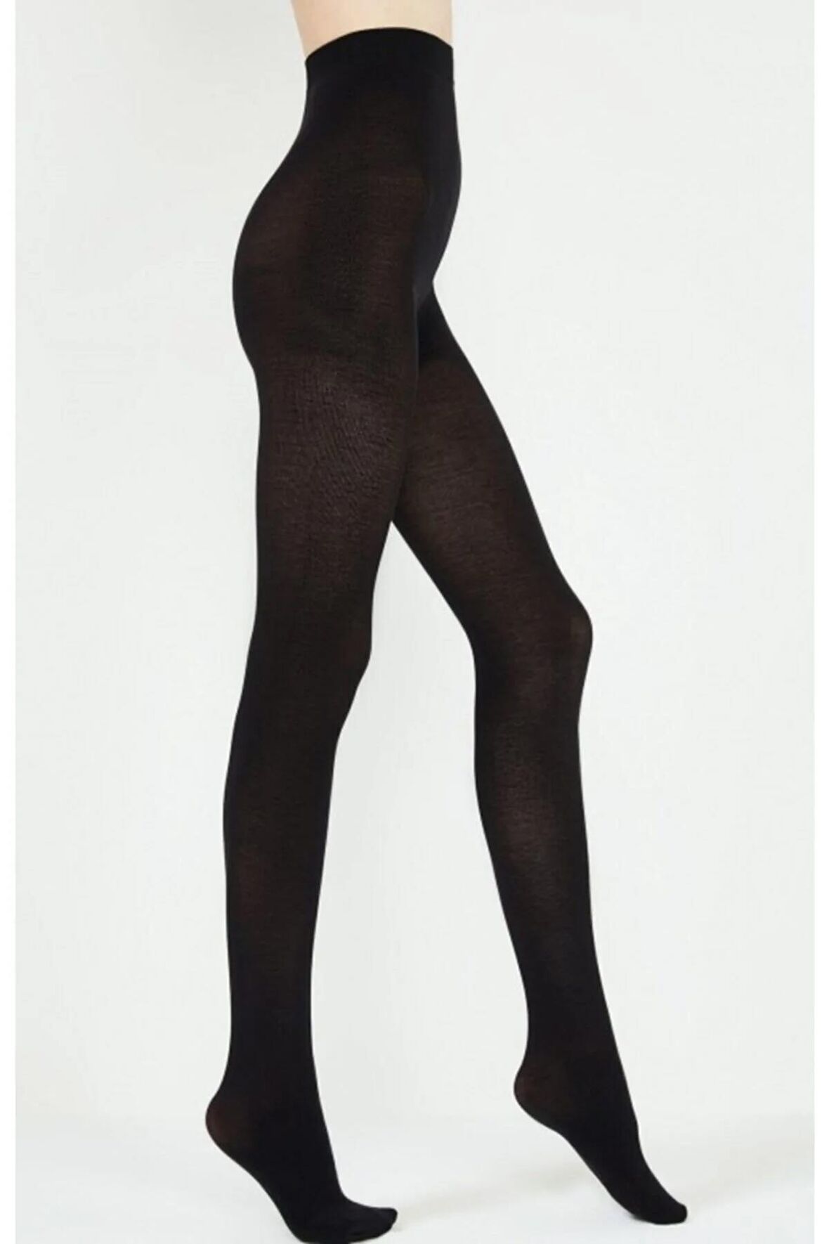 Kadın Siyah Ekstra Koton Kalın Külotlu Çorap