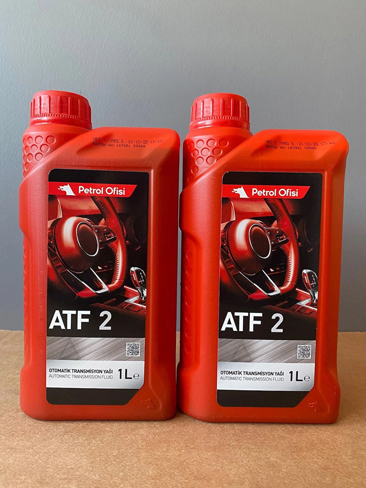 Petrol Ofisi (2 Adet) ATF 2 Kırmızı Renk 1 Litre Direksiyon ATF Yağı (10/2025 Üretim) (2 ADET)