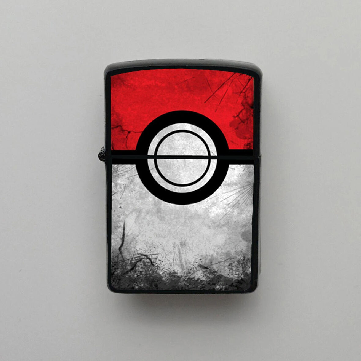 Pokemon Poke Topu Benzinli Siyah Çakmak - Hediyelik