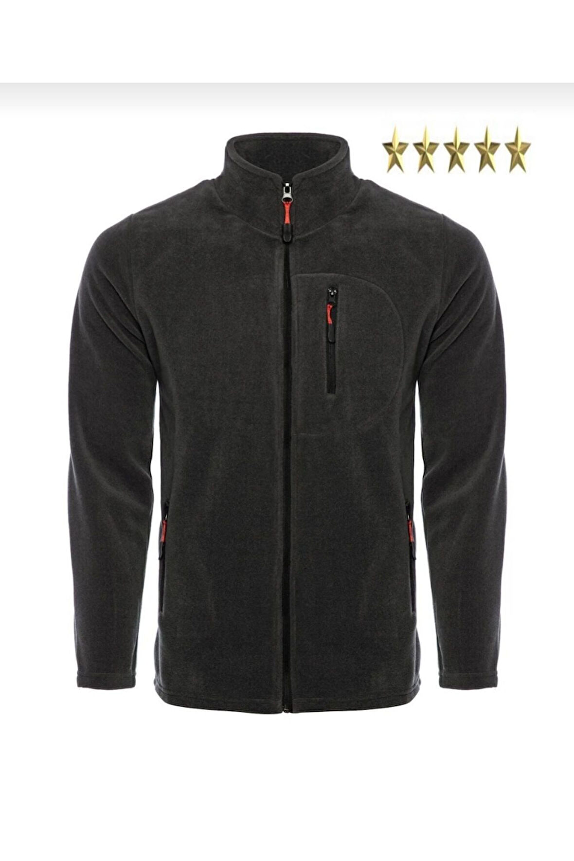  Polar Tam Fermuarlı  Cepli Outdoor Polar Ceket