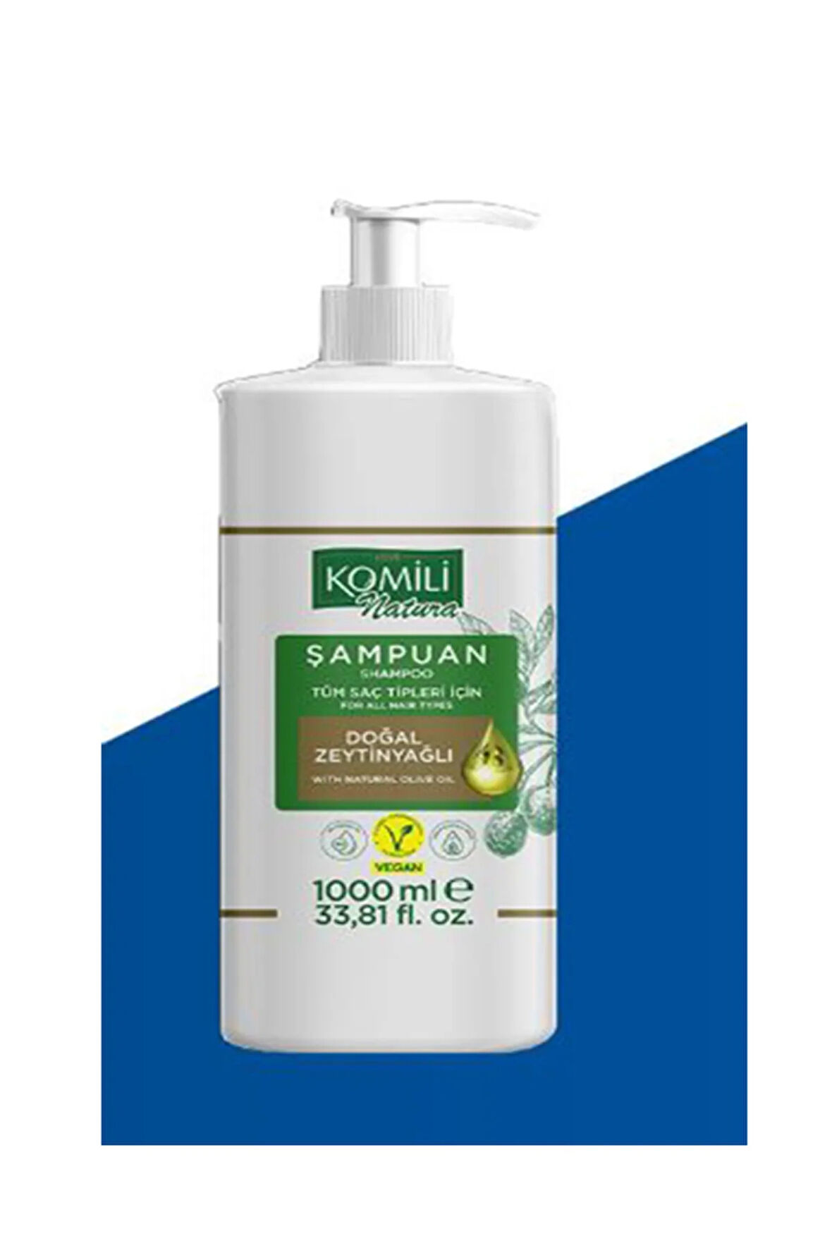 Vegan Doğal Zeytinyağlı Şampuan 1000 ml