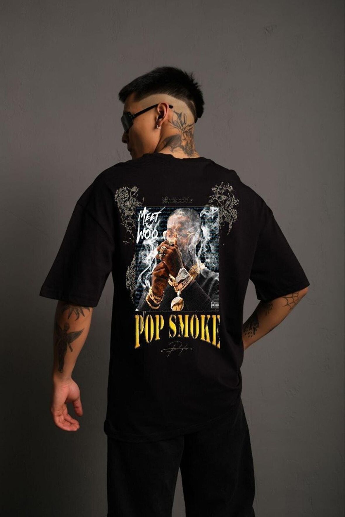 Pop Smoke Baskılı T-shirt