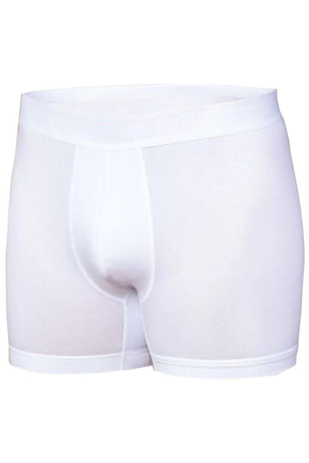 Beyaz Elastan Lıkralı Pamuklu 5'li Paket Boxer 0114( Sbvg 0114)