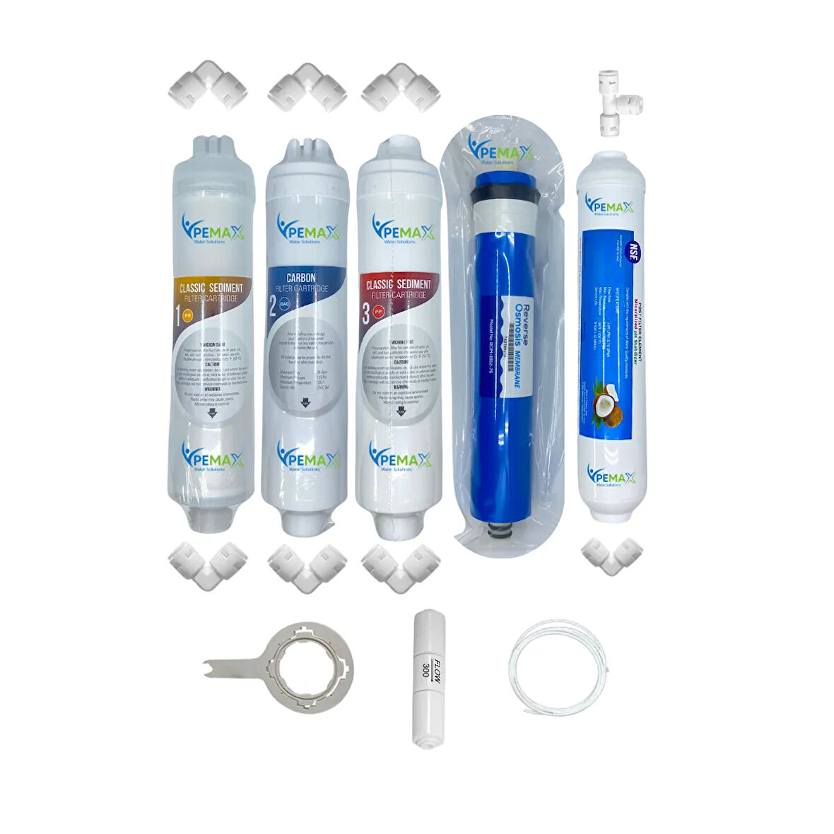 PWS Kapalı Kasa Su Arıtma Cihazlarına uygun Eco  5li reverse osmosis mebran tatlandırıcı set