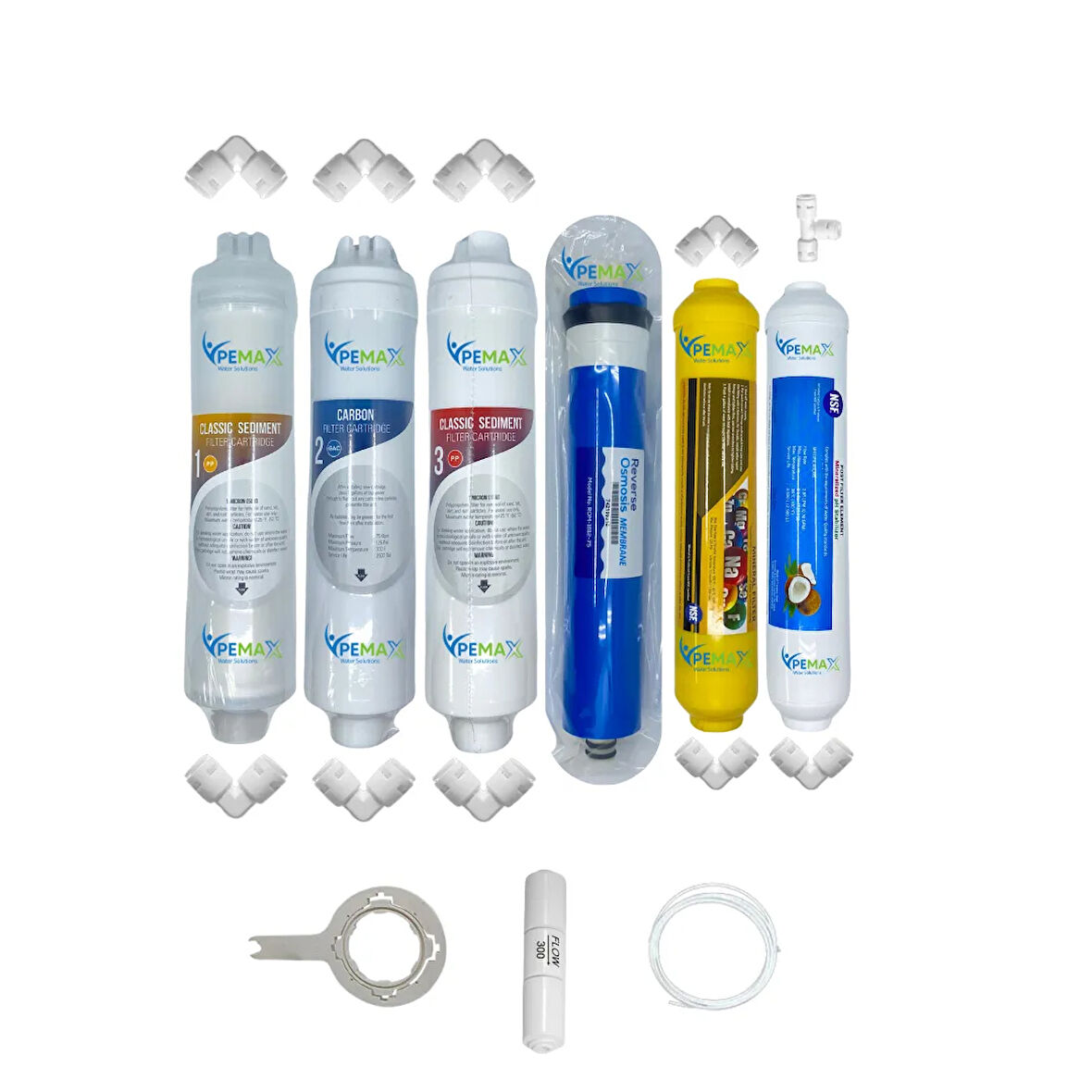 PWS Kapalı Kasa Su Arıtma Cihazların uygun Eco  6li Reverse Osmosis mebran Mineral+tatlandırıcı set