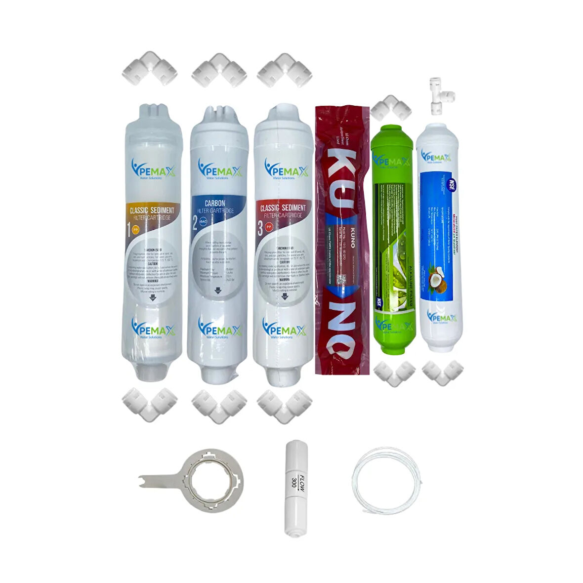 PWS Kapalı Kasa Su Arıtma Cihazlarına uygun Eco 6li Orijinal LG Kuno mebran Alkali+tatlandırıcı set