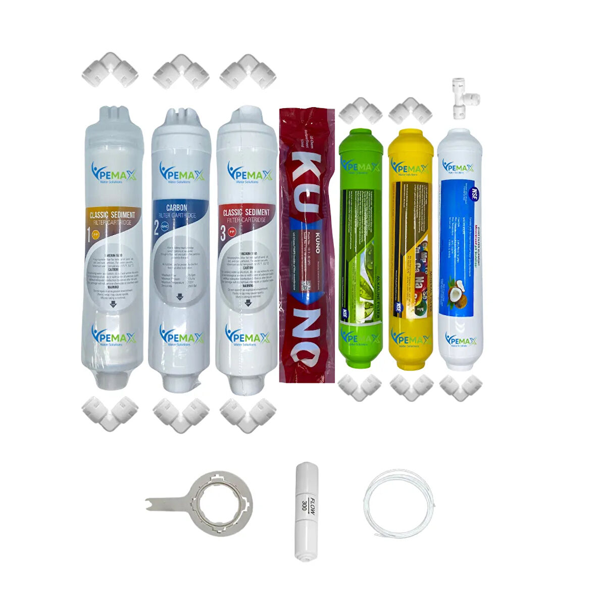 PWS Kapalı Kasa Su Arıtma Cihazlarına uygun Eco 7li Orijinal LG Kuno mebran Alkali+mineral set