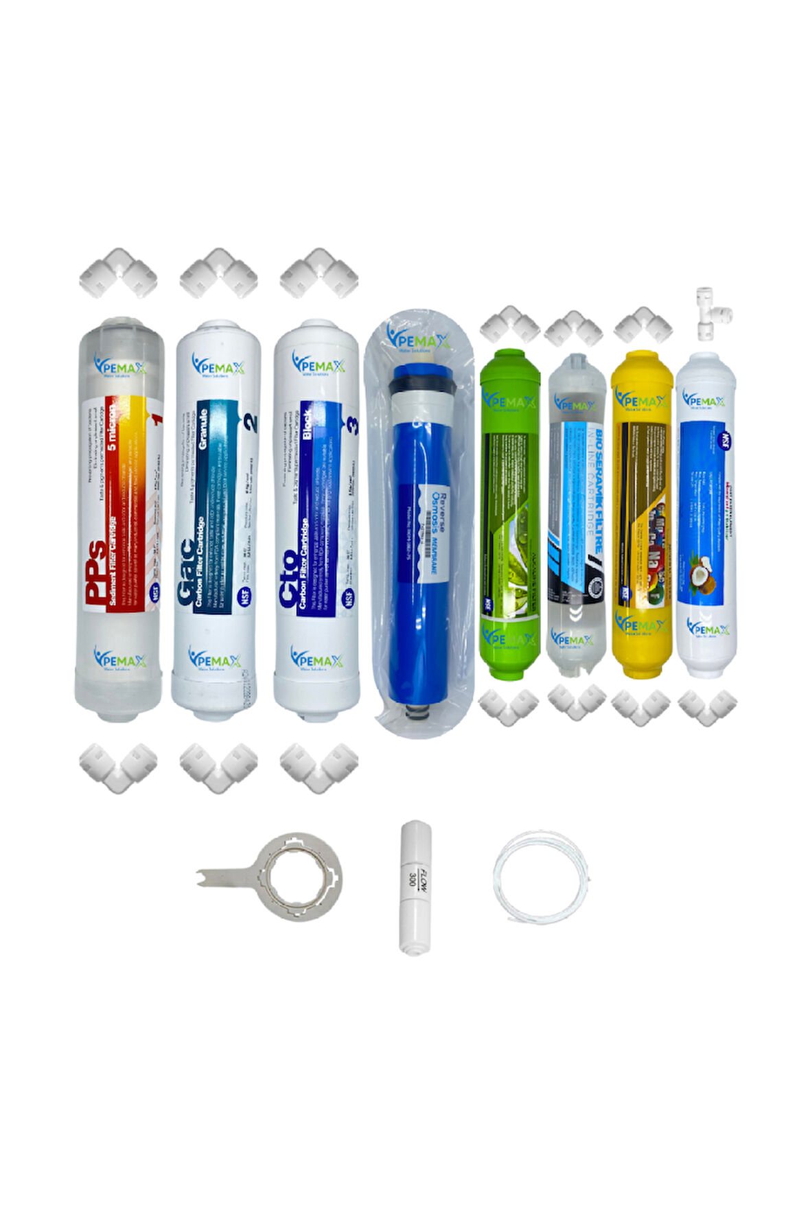 PWS Kapalı Kasa Su Arıtma Cihaz STDMAX  8li Reverse Osmosis mebran Alkali+mineral+detox+tatlandırıcı